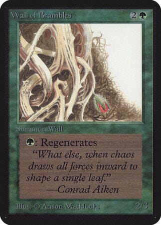 Wall of Brambles [Limited Edition Alpha] MTG Single Magic: The Gathering  | Multizone: Comics And Games