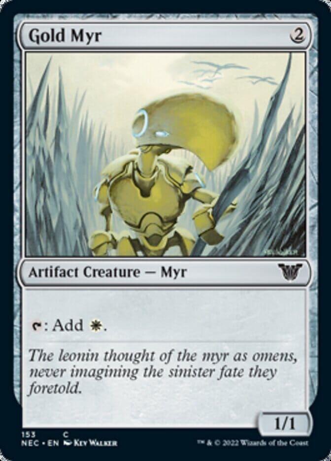 Gold Myr [Kamigawa: Neon Dynasty Commander] MTG Single Magic: The Gathering  | Multizone: Comics And Games