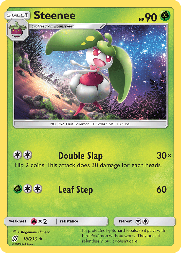 Steenee (18/236) [Sun & Moon: Unified Minds] Pokemon Single Pokémon  | Multizone: Comics And Games