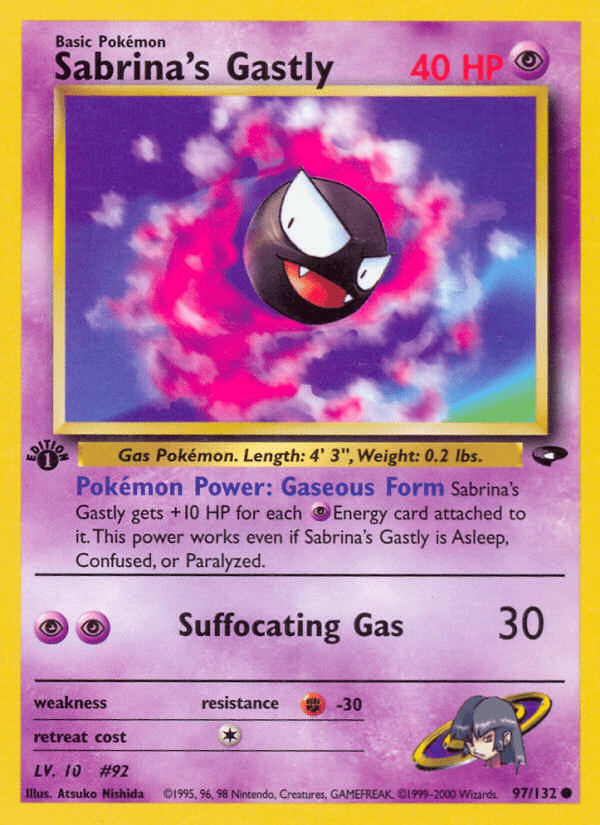 Sabrina's Gastly (97/132) [Gym Challenge 1st Edition] Pokemon Single Pokémon  | Multizone: Comics And Games