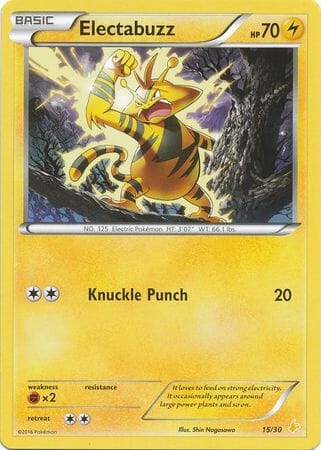 Electabuzz (15/30) [XY: Trainer Kit 3 - Pikachu Libre] Pokemon Single Pokémon  | Multizone: Comics And Games