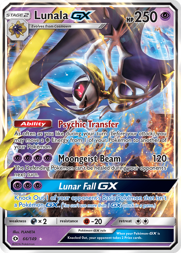 Lunala GX (66/149) [Sun & Moon: Base Set] Pokemon Single Pokémon  | Multizone: Comics And Games