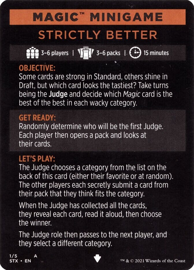 Strictly Better (Magic Minigame) [Strixhaven: School of Mages Minigame] MTG Single Magic: The Gathering  | Multizone: Comics And Games