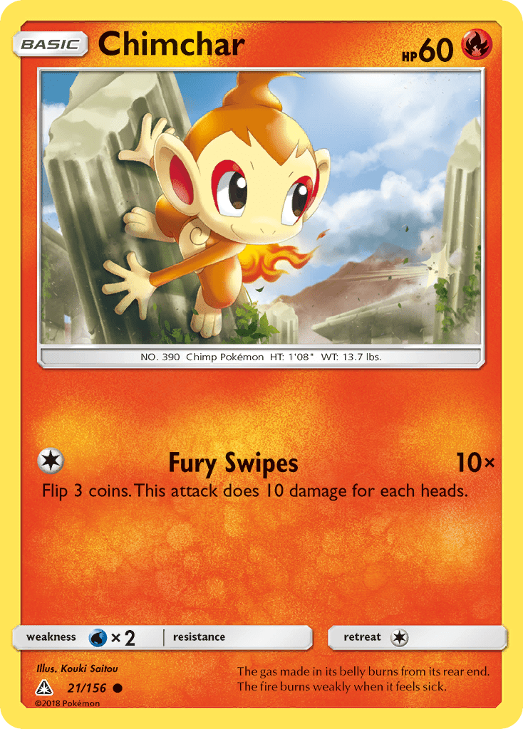 Chimchar (21/156) [Sun & Moon: Ultra Prism] Pokemon Single Pokémon  | Multizone: Comics And Games