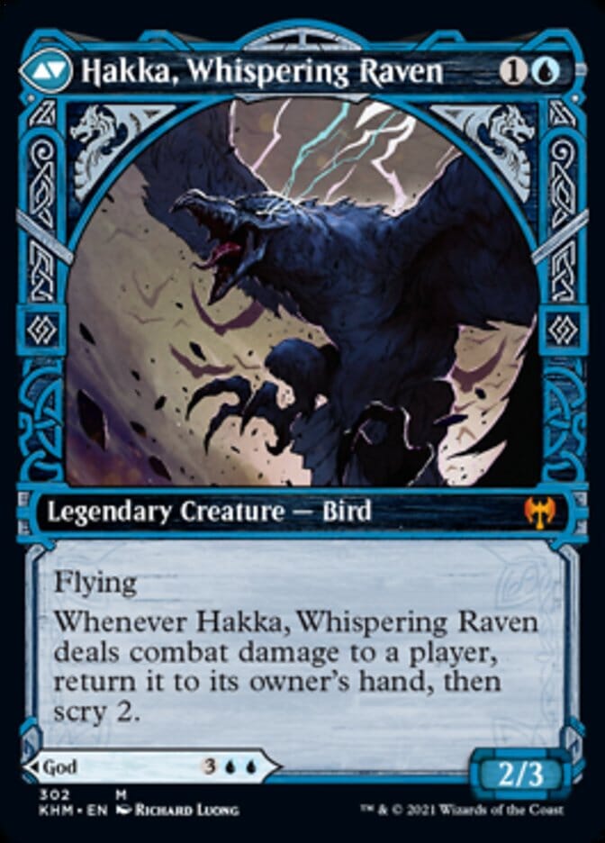 Alrund, God of the Cosmos // Hakka, Whispering Raven (Showcase) [Kaldheim] MTG Single Magic: The Gathering  | Multizone: Comics And Games