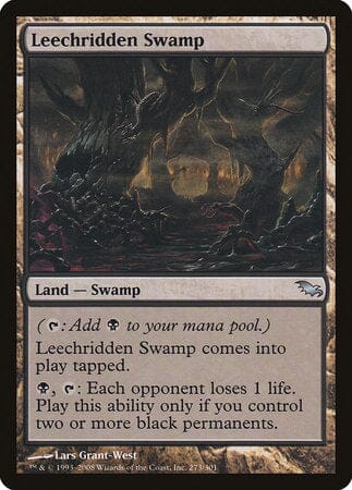 Leechridden Swamp [Shadowmoor] MTG Single Magic: The Gathering  | Multizone: Comics And Games