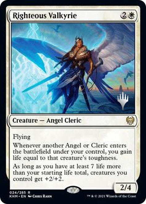 Righteous Valkyrie [Kaldheim Promo Pack] MTG Single Magic: The Gathering  | Multizone: Comics And Games