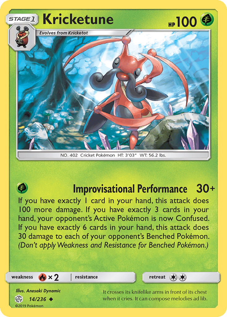 Kricketune (14/236) [Sun & Moon: Cosmic Eclipse] Pokemon Single Pokémon  | Multizone: Comics And Games