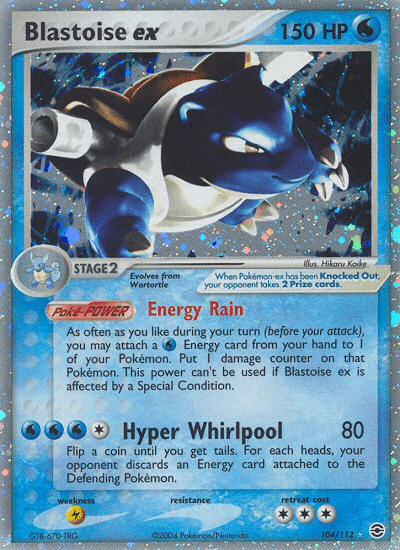 Blastoise ex (104/112) [EX: FireRed & LeafGreen] Pokemon Single Pokémon  | Multizone: Comics And Games