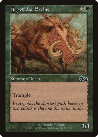 Argothian Swine [Urza's Saga] MTG Single Magic: The Gathering  | Multizone: Comics And Games