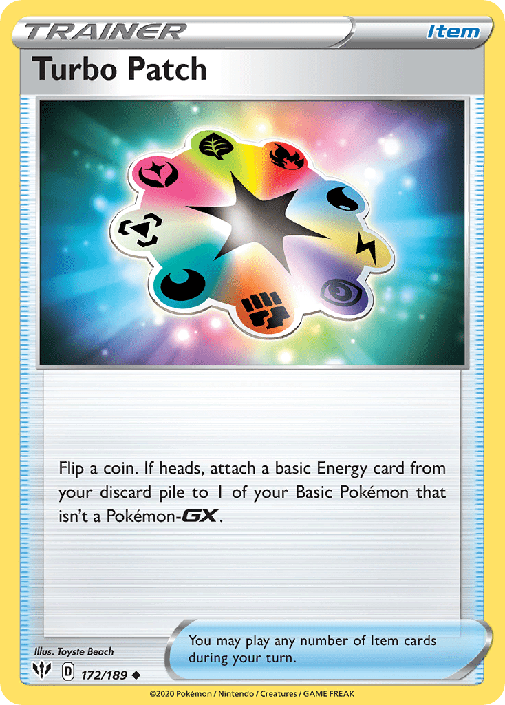 Turbo Patch (172/189) [Sword & Shield: Darkness Ablaze] Pokemon Single Pokémon  | Multizone: Comics And Games