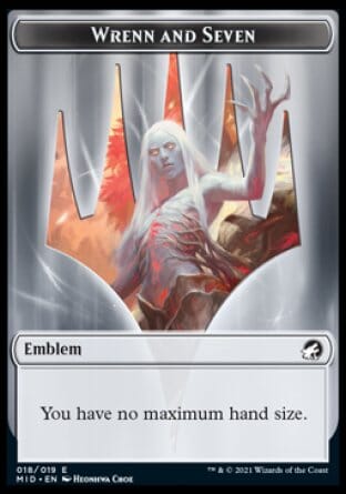 Wrenn and Seven Emblem [Innistrad: Midnight Hunt Tokens] MTG Single Magic: The Gathering  | Multizone: Comics And Games