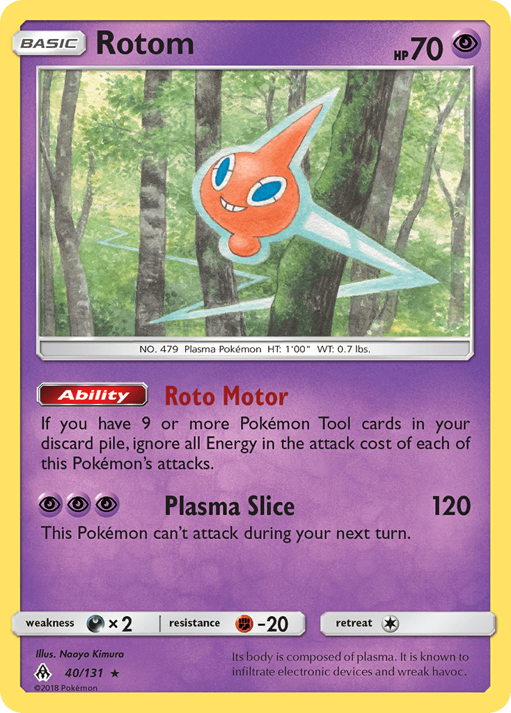 Rotom (40/131) [Sun & Moon: Forbidden Light] Pokemon Single Pokémon  | Multizone: Comics And Games