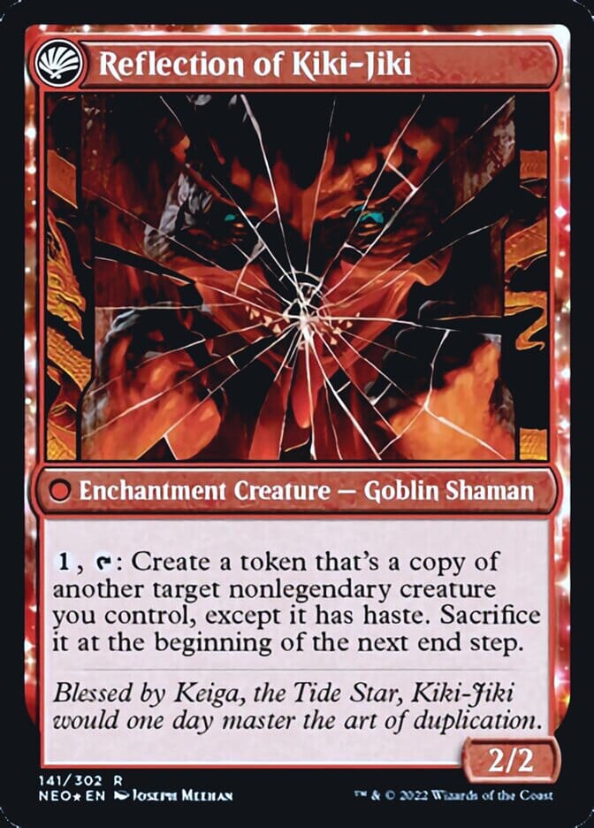 Fable of the Mirror-Breaker // Reflection of Kiki-Jiki [Kamigawa: Neon Dynasty Prerelease Promos] MTG Single Magic: The Gathering  | Multizone: Comics And Games