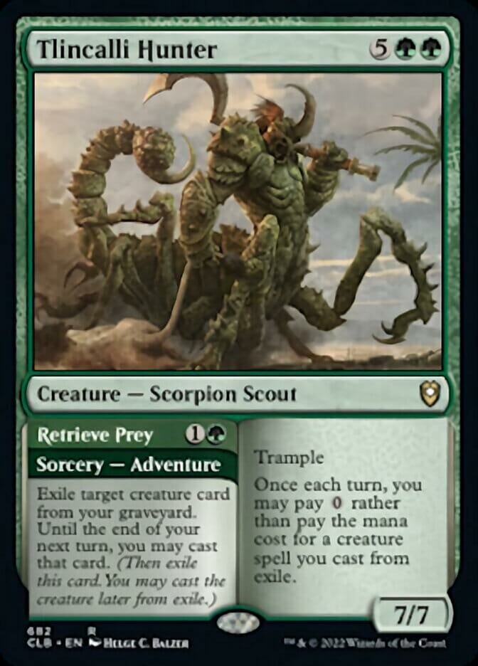 Tlincalli Hunter // Retrieve Prey [Commander Legends: Battle for Baldur's Gate] MTG Single Magic: The Gathering  | Multizone: Comics And Games