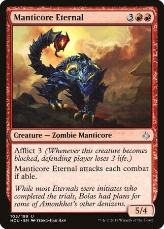 Manticore Eternal [Hour of Devastation] MTG Single Magic: The Gathering  | Multizone: Comics And Games