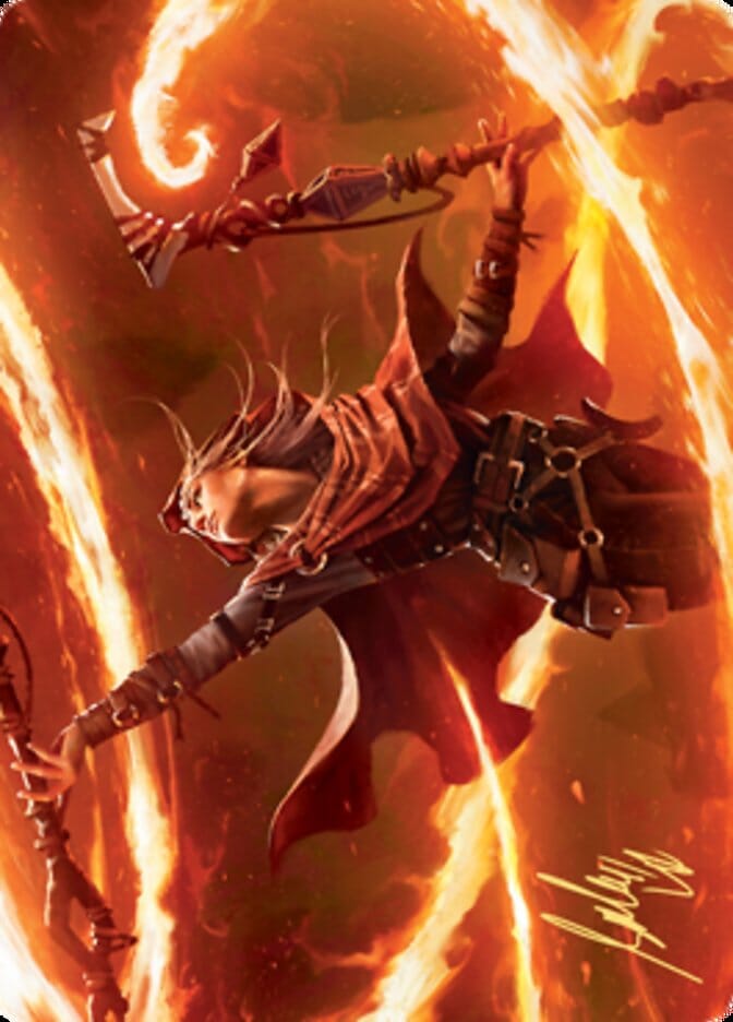Magmatic Channeler Art Card (Gold-Stamped Signature) [Zendikar Rising Art Series] MTG Single Magic: The Gathering  | Multizone: Comics And Games