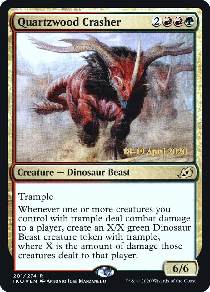 Quartzwood Crasher [Ikoria: Lair of Behemoths Prerelease Promos] MTG Single Magic: The Gathering  | Multizone: Comics And Games