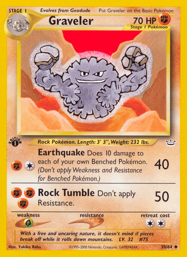 Graveler (30/64) [Neo Revelation 1st Edition] Pokemon Single Pokémon  | Multizone: Comics And Games