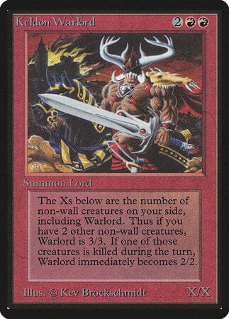 Keldon Warlord [Limited Edition Beta] MTG Single Magic: The Gathering  | Multizone: Comics And Games