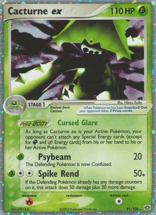 Cacturne ex (91/106) [EX: Emerald] Pokemon Single Pokémon  | Multizone: Comics And Games