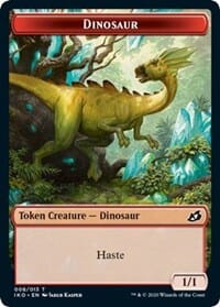 Dinosaur // Human Soldier (005) Double-sided Token [Ikoria: Lair of Behemoths Tokens] MTG Single Magic: The Gathering  | Multizone: Comics And Games