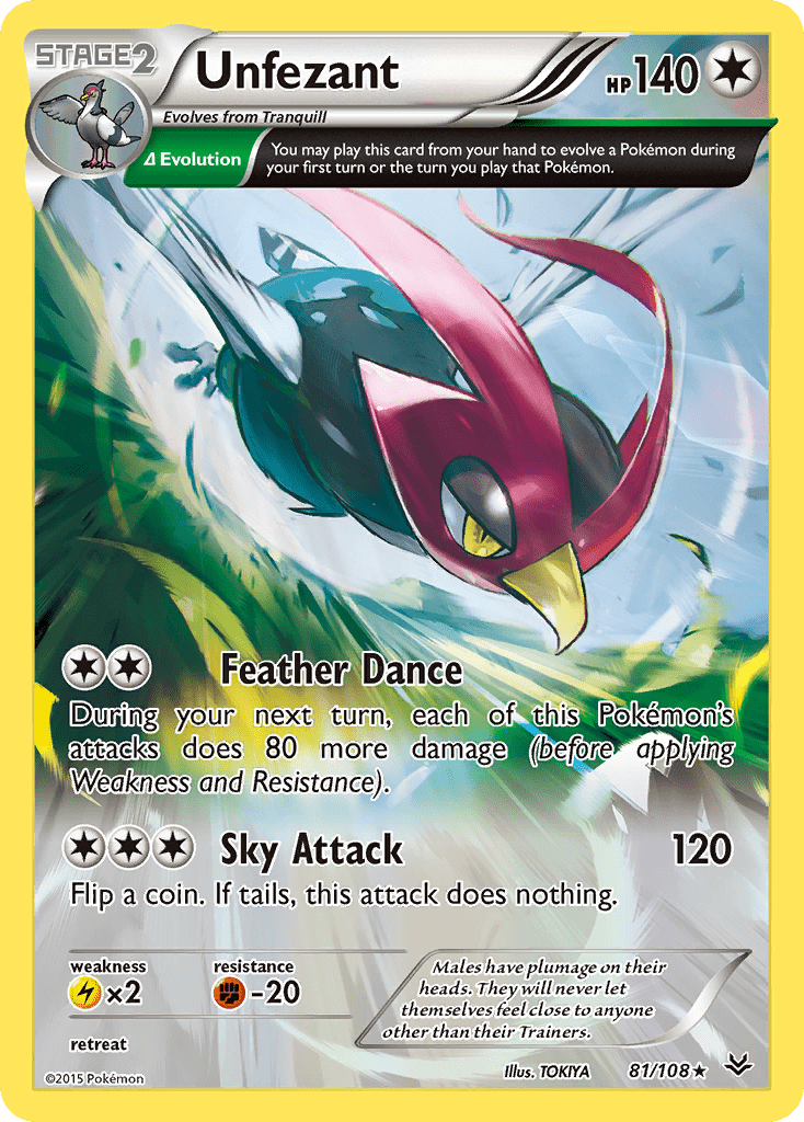 Unfezant (81/108) [XY: Roaring Skies] Pokemon Single Pokémon  | Multizone: Comics And Games