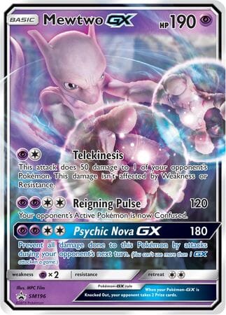 Mewtwo GX (SM196) (Jumbo Card) [Sun & Moon: Black Star Promos] Pokemon Single Pokémon  | Multizone: Comics And Games