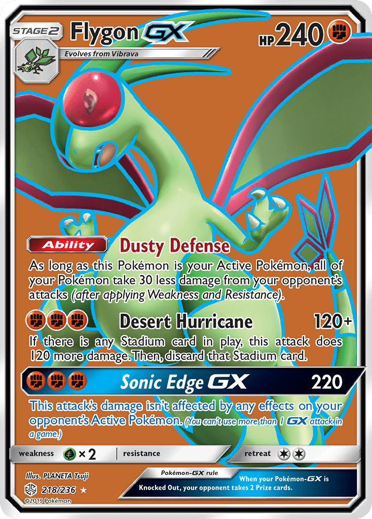 Flygon GX (218/236) [Sun & Moon: Cosmic Eclipse] Pokemon Single Pokémon  | Multizone: Comics And Games