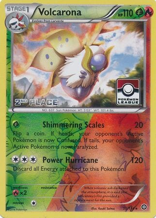 Volcarona (15/114) (League Promo 2nd Place) [XY: Steam Siege] Pokemon Single Pokémon  | Multizone: Comics And Games