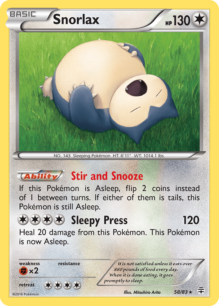 Snorlax (58/83) [XY: Generations] Pokemon Single Pokémon  | Multizone: Comics And Games