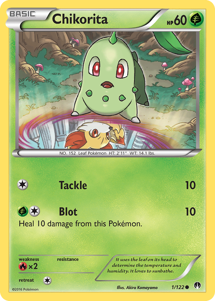 Chikorita (1/122) [XY: BREAKpoint] Pokemon Single Pokémon  | Multizone: Comics And Games