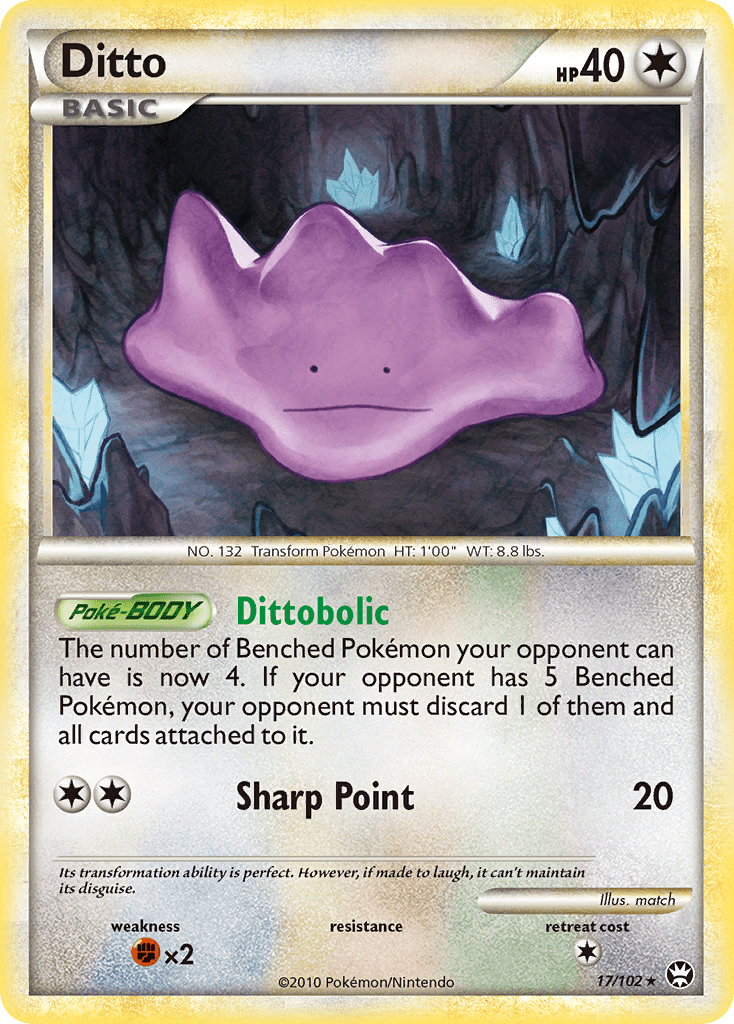 Ditto (17/102) [HeartGold & SoulSilver: Triumphant] Pokemon Single Pokémon  | Multizone: Comics And Games