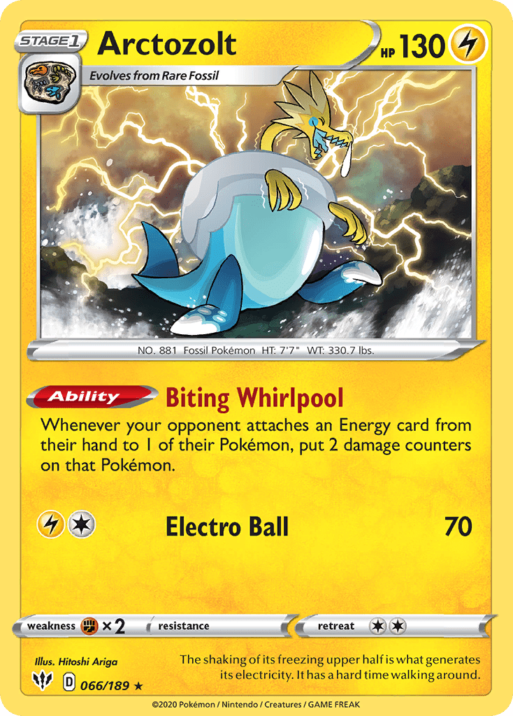 Arctozolt (066/189) [Sword & Shield: Darkness Ablaze] Pokemon Single Pokémon  | Multizone: Comics And Games