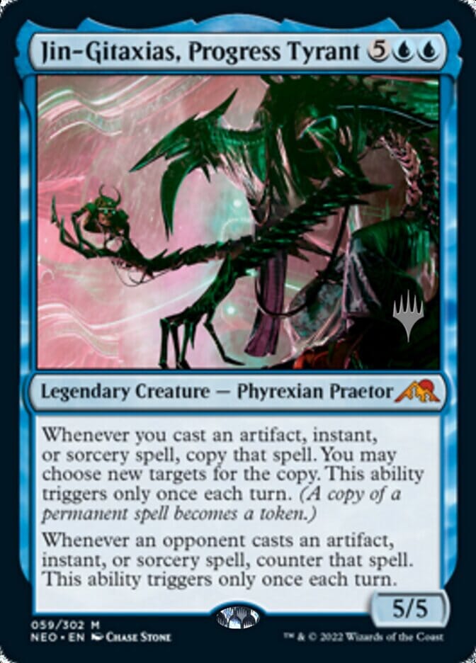 Jin-Gitaxias, Progress Tyrant (Promo Pack) [Kamigawa: Neon Dynasty Promos] MTG Single Magic: The Gathering  | Multizone: Comics And Games