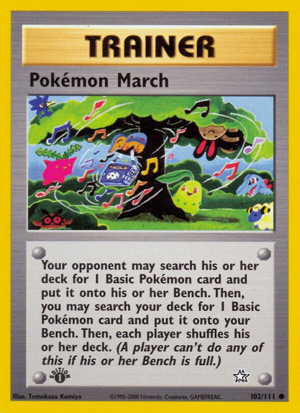 Pokemon March (102/111) [Neo Genesis 1st Edition] Pokemon Single Pokémon  | Multizone: Comics And Games