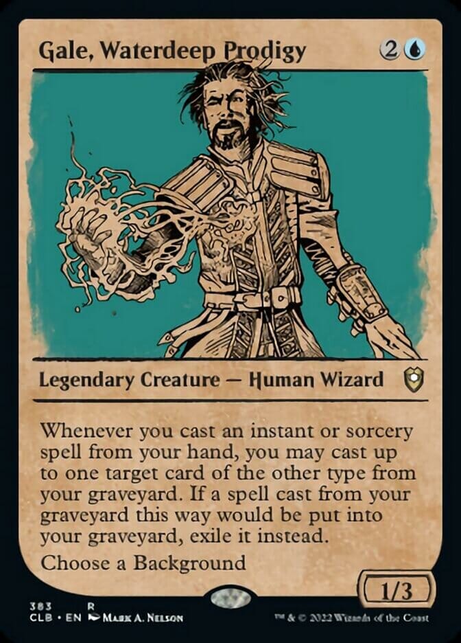 Gale, Waterdeep Prodigy (Showcase) [Commander Legends: Battle for Baldur's Gate] MTG Single Magic: The Gathering  | Multizone: Comics And Games