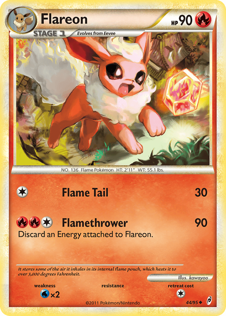 Flareon (44/95) [HeartGold & SoulSilver: Call of Legends] Pokemon Single Pokémon  | Multizone: Comics And Games
