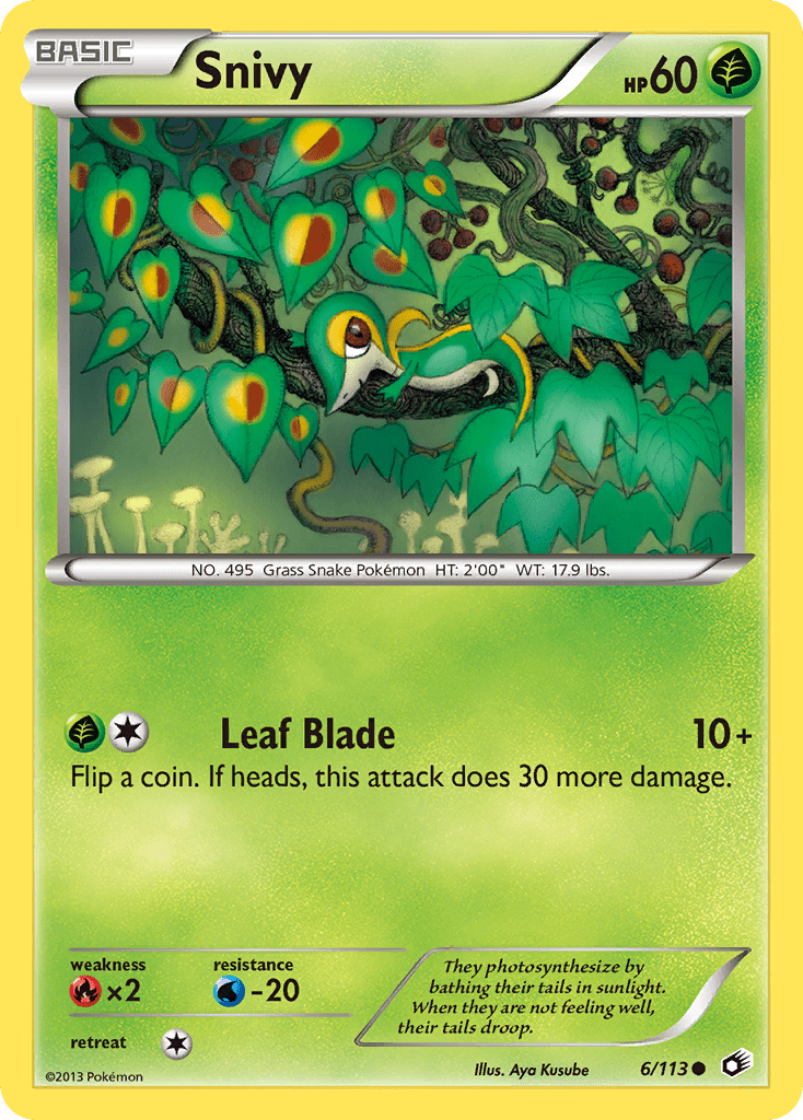 Snivy (6/113) [Black & White: Legendary Treasures] Pokemon Single Pokémon  | Multizone: Comics And Games