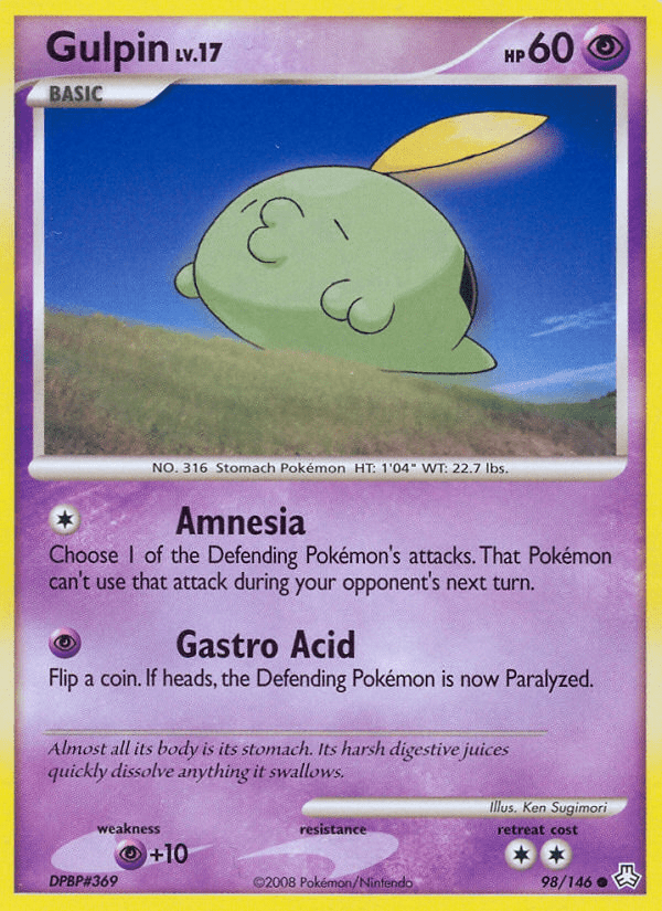 Gulpin (98/146) [Diamond & Pearl: Legends Awakened] Pokemon Single Pokémon  | Multizone: Comics And Games