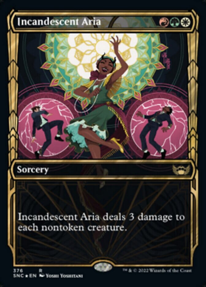 Incandescent Aria (Showcase Golden Age Gilded Foil) [Streets of New Capenna] MTG Single Magic: The Gathering  | Multizone: Comics And Games