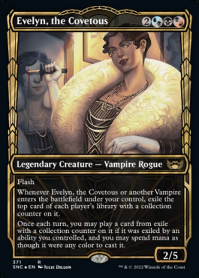 Evelyn, the Covetous (Showcase Golden Age Gilded Foil) [Streets of New Capenna] MTG Single Magic: The Gathering  | Multizone: Comics And Games