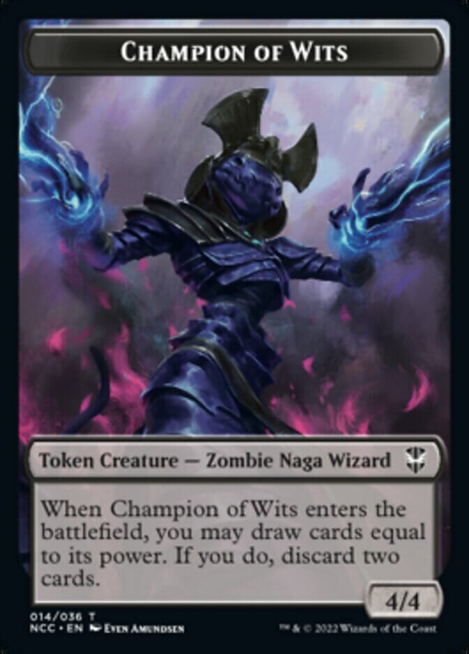 Tentacle // Champion of Wits Double-sided Token [Streets of New Capenna Commander Tokens] MTG Single Magic: The Gathering  | Multizone: Comics And Games