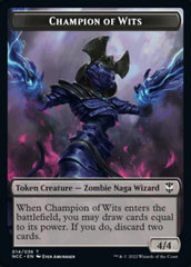 Tentacle // Champion of Wits Double-sided Token [Streets of New Capenna Commander Tokens] MTG Single Magic: The Gathering  | Multizone: Comics And Games