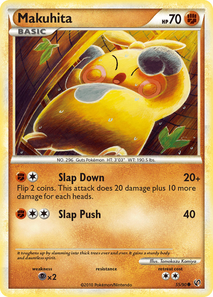 Makuhita (55/90) [HeartGold & SoulSilver: Undaunted] Pokemon Single Pokémon  | Multizone: Comics And Games
