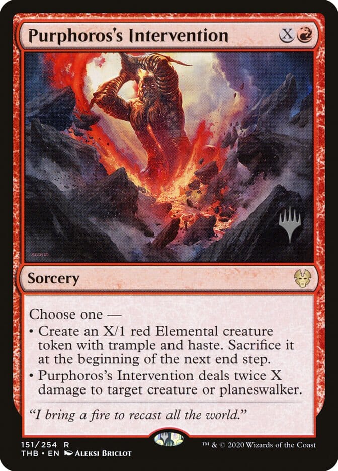 Purphoros's Intervention (Promo Pack) [Theros Beyond Death Promos] MTG Single Magic: The Gathering  | Multizone: Comics And Games