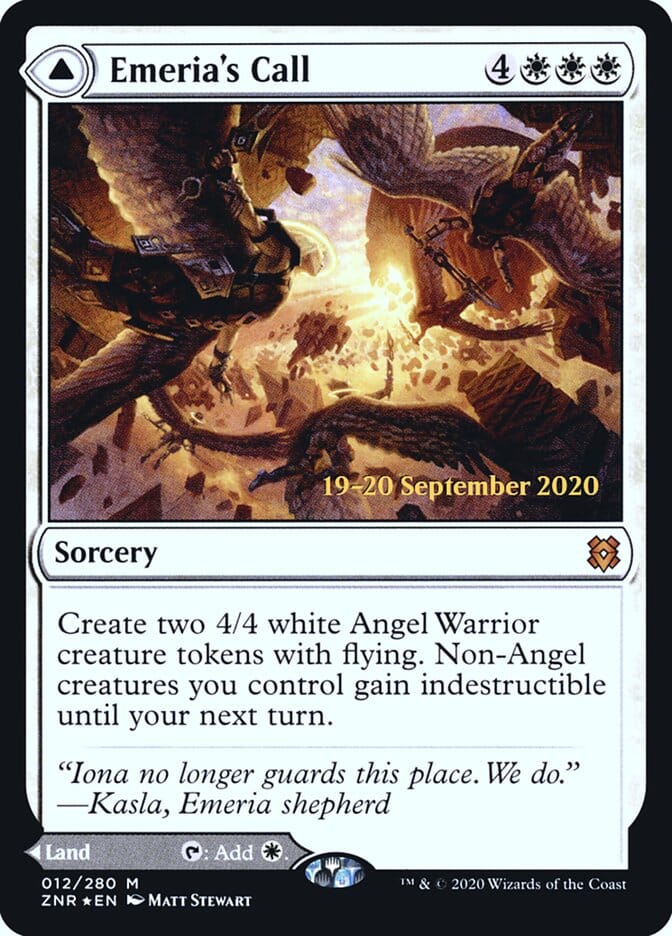 Emeria's Call // Emeria, Shattered Skyclave [Zendikar Rising Prerelease Promos] MTG Single Magic: The Gathering  | Multizone: Comics And Games
