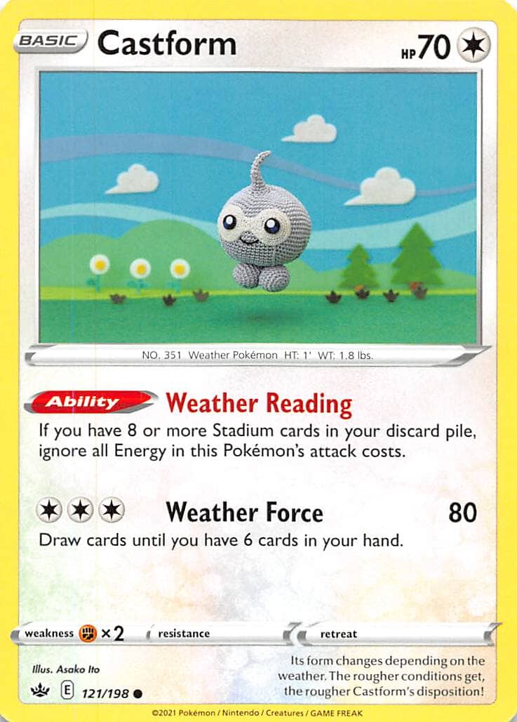 Castform (121/198) [Sword & Shield: Chilling Reign] Pokemon Single Pokémon  | Multizone: Comics And Games