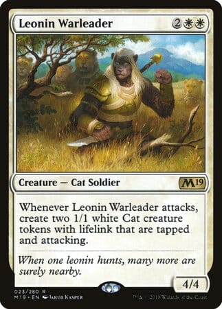 Leonin Warleader [Core Set 2019] MTG Single Magic: The Gathering  | Multizone: Comics And Games