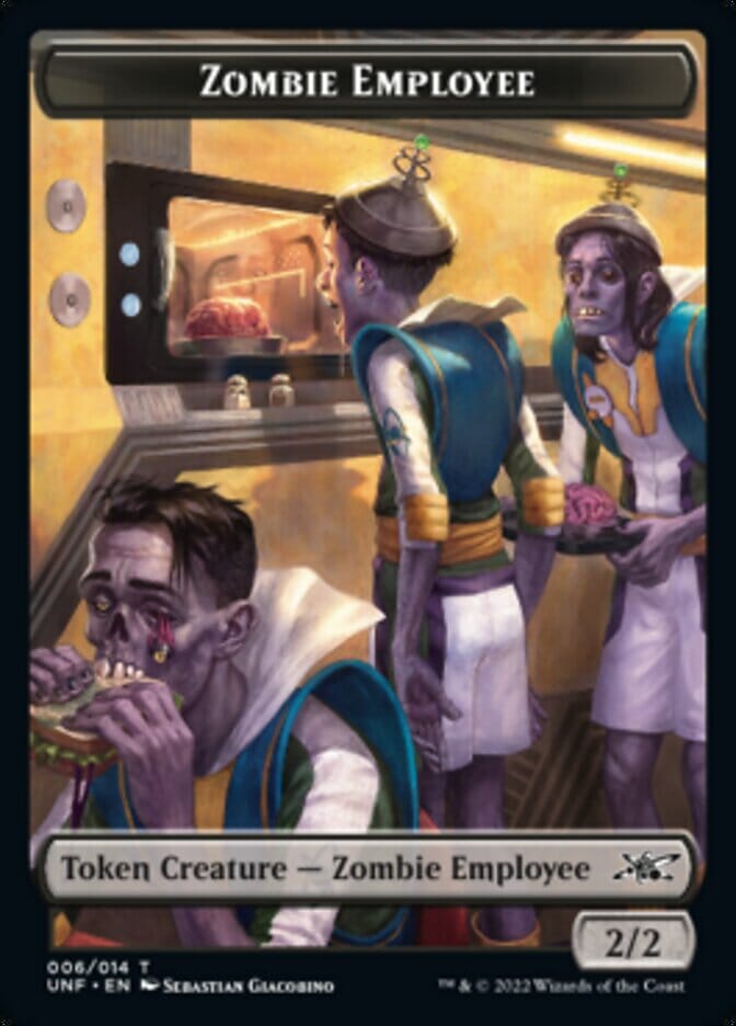 Zombie Employee Token [Unfinity Tokens] MTG Single Magic: The Gathering  | Multizone: Comics And Games